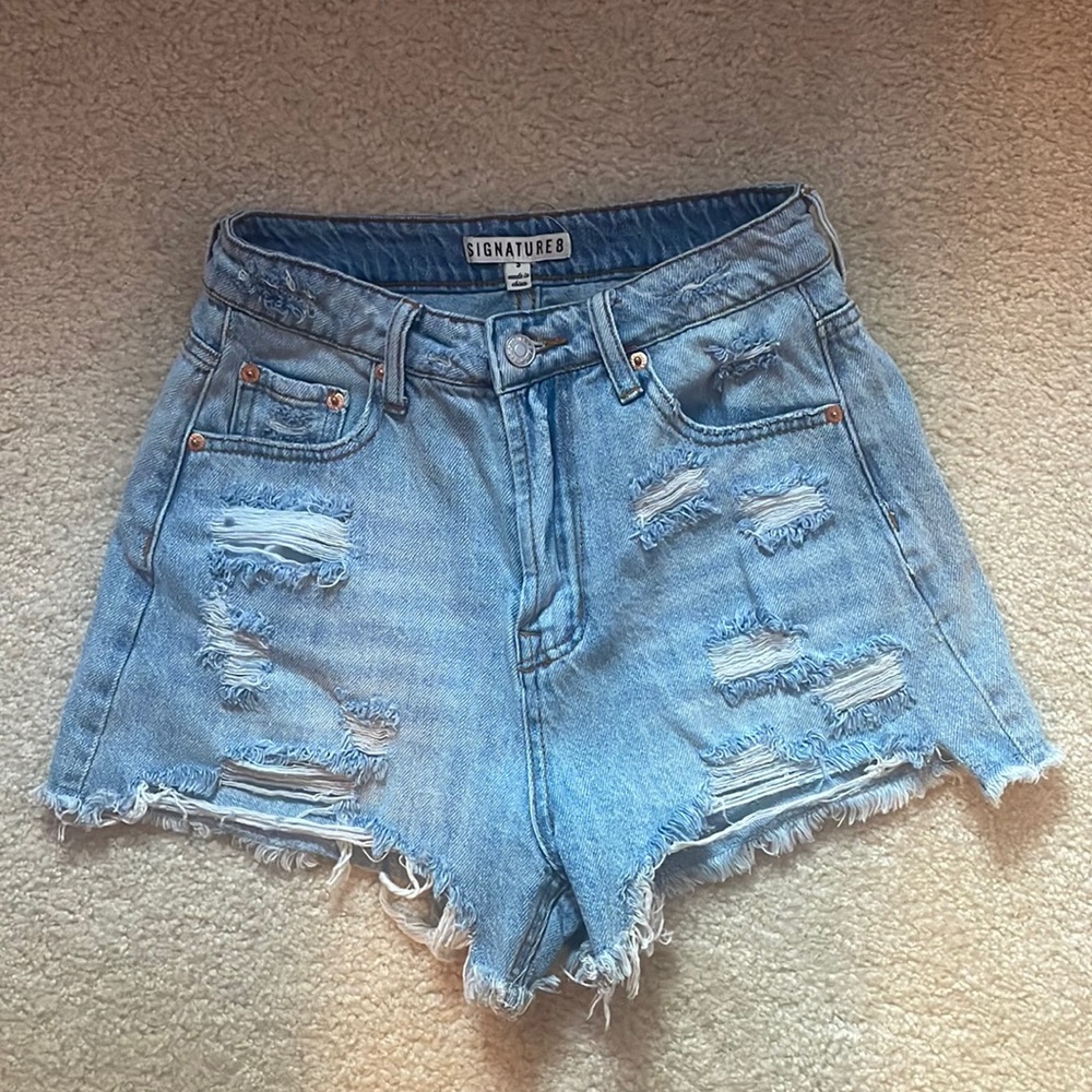 Signature8 - Distressed Jean Shorts